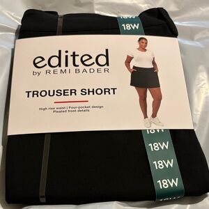 Black Trouser Shorts Size 18W